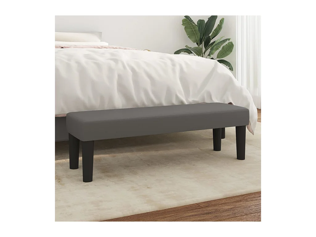 Banc Gris 100x30x30 cm Similicuir