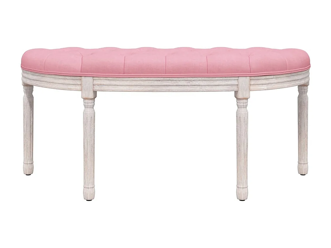 Rosa Bank 110,5x45x49 cm Samt