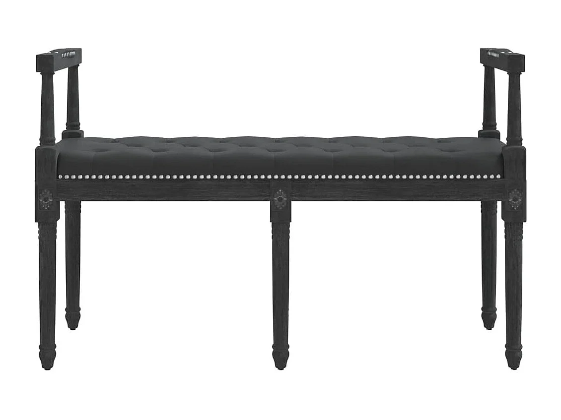 Schwarze Bank 110x40x70 cm Samt