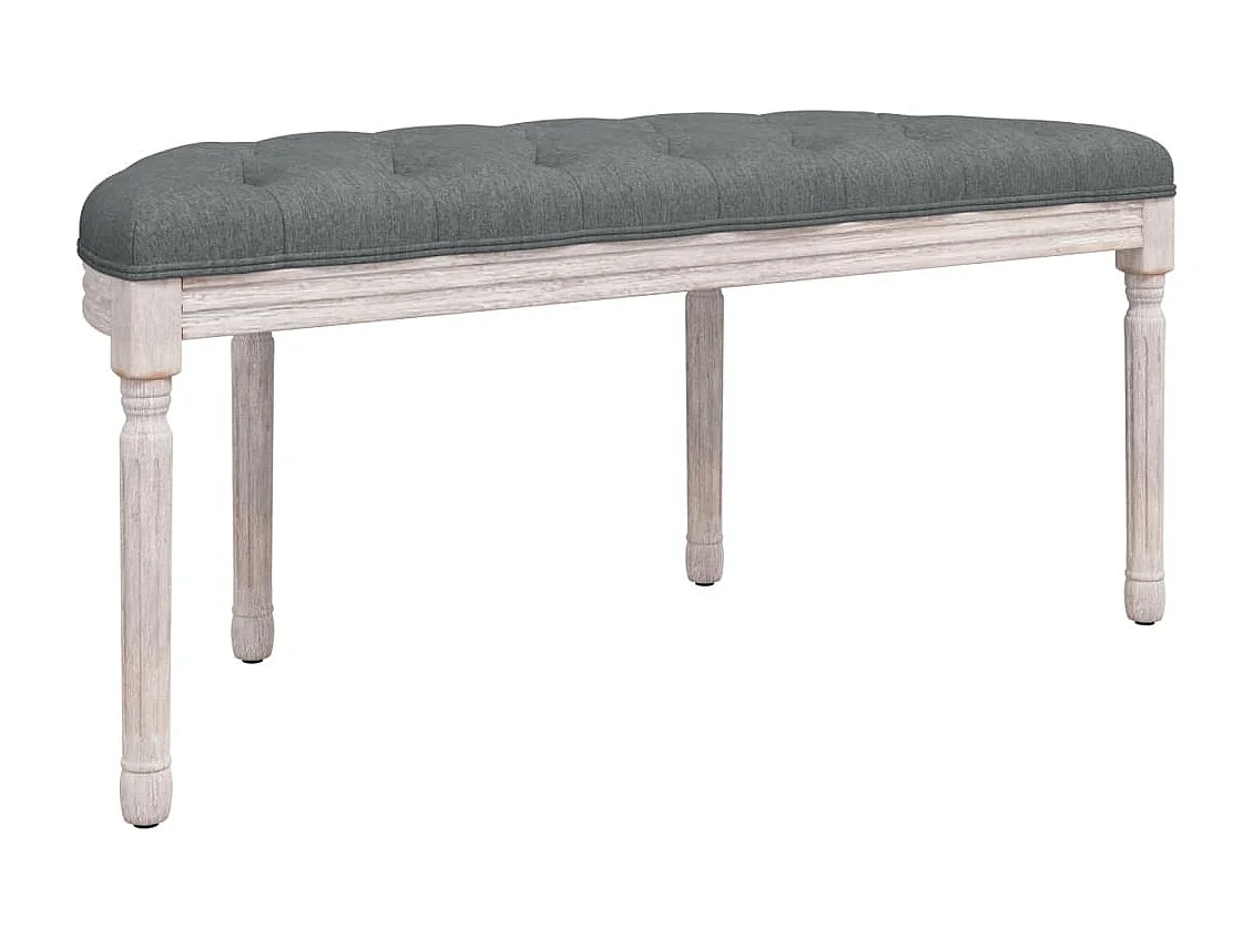 Banc Gris foncé 110,5x45x49 cm Tissu