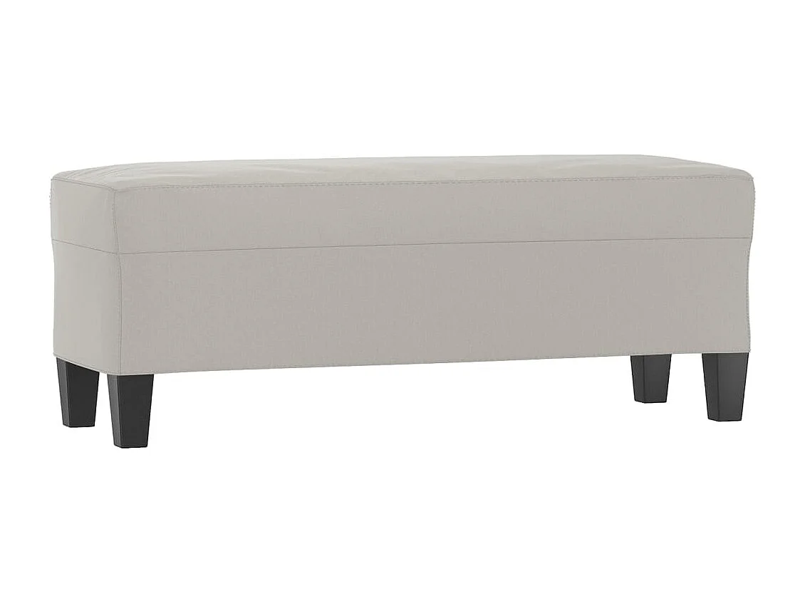 Banco Cinza Claro 100x35x41 cm Tecido Microfibra