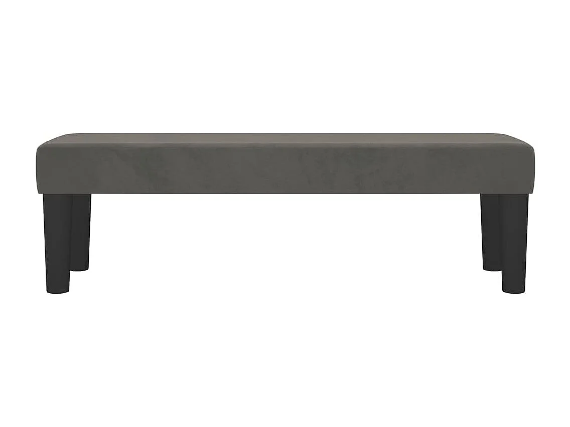 Banc Gris foncé 100x30x30 cm Velours