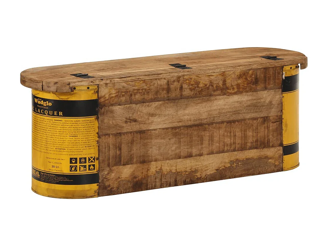 Banc de rangement/buffet 120x30x40 cm bois de récupération