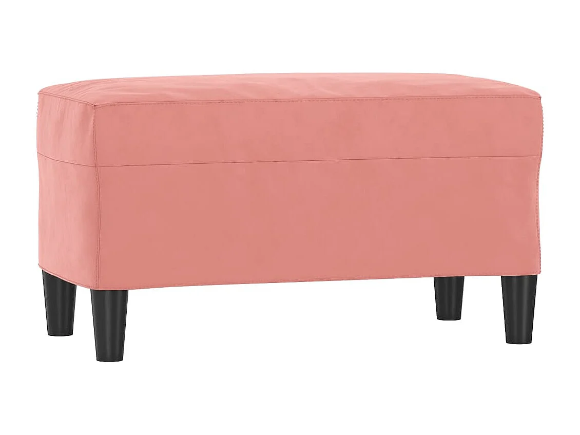 Banco Rosa 70x35x41 cm Veludo
