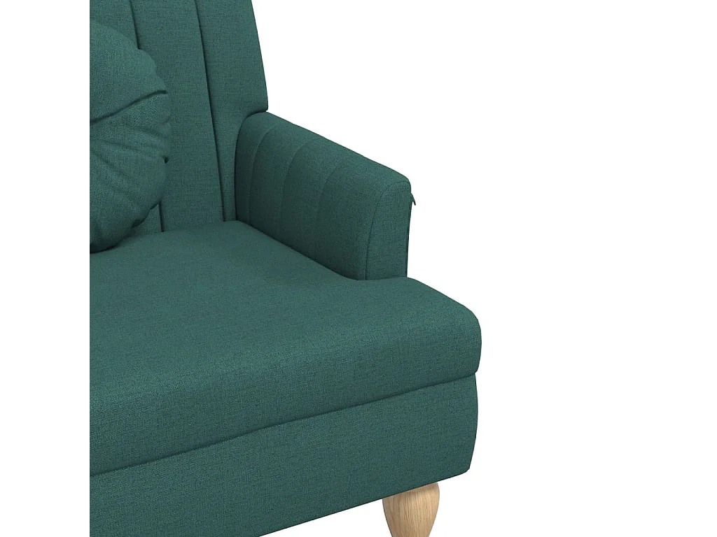 Banc avec coussins vert foncé 113x64,5x75,5 cm tissu