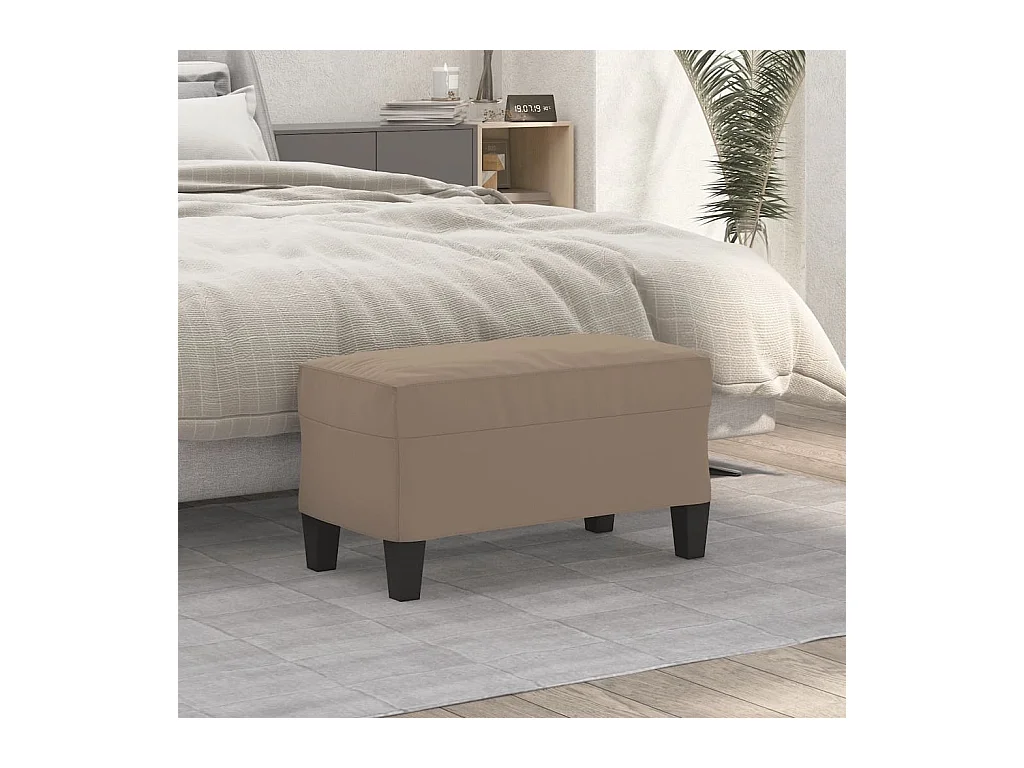 Taupefarbene Bank, 70 x 35 x 41 cm, Mikrofaserstoff