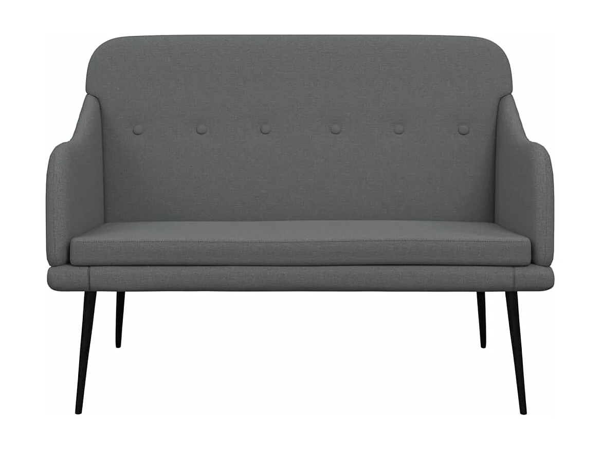 Panca Tessuto Grigio Scuro 110x76x80 cm