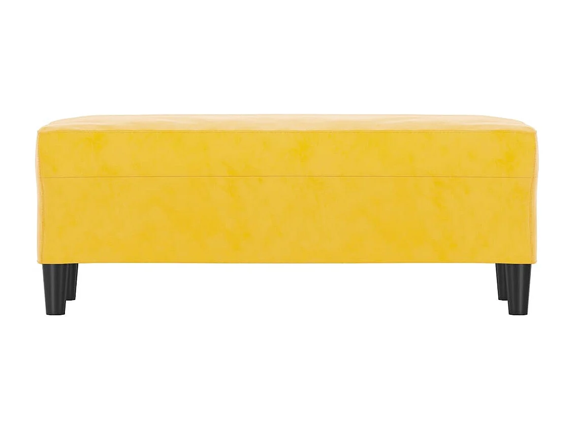 Banc Jaune 100x35x41 cm Velours