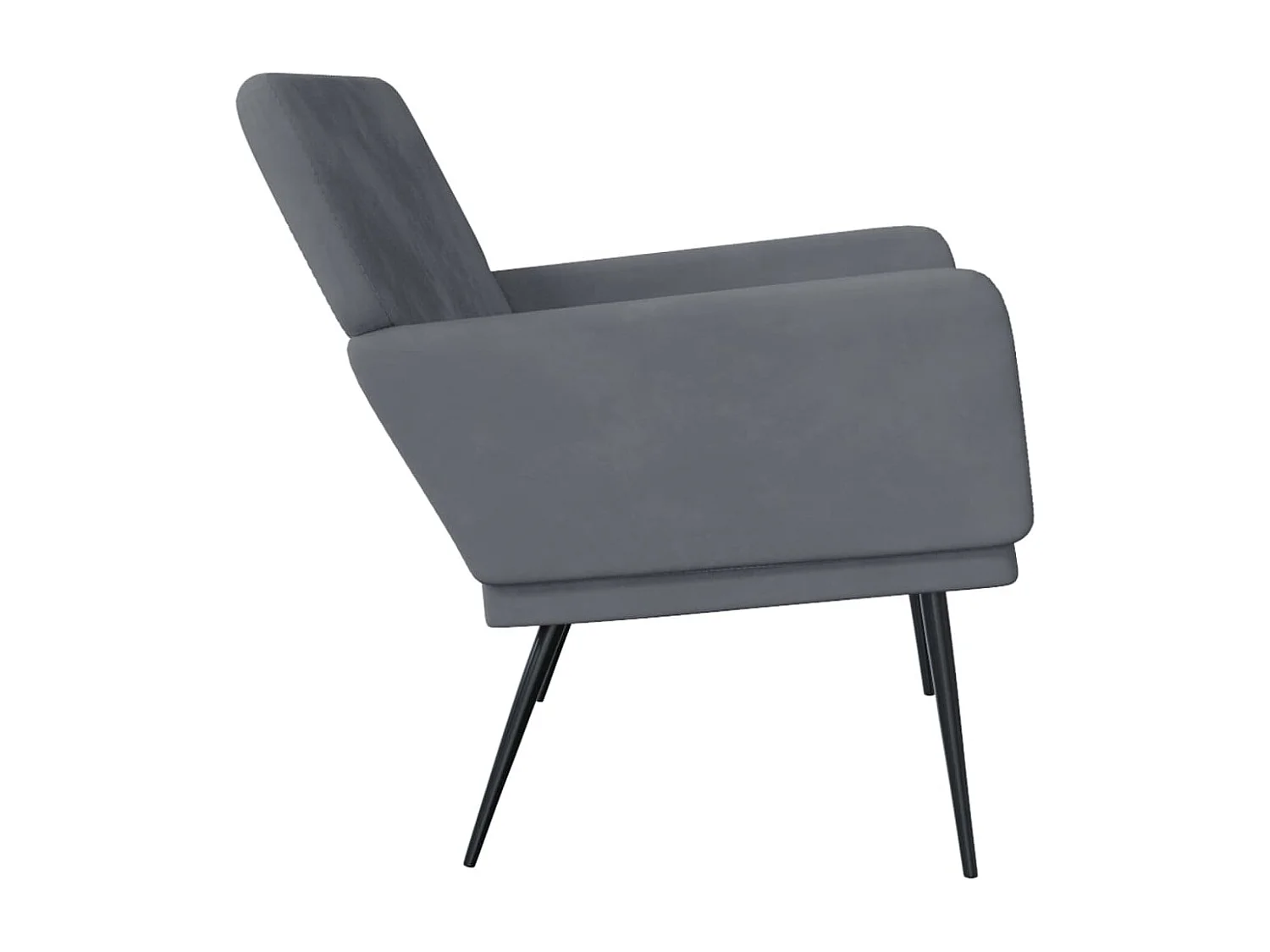 Panca Grigio Scuro 108x79x79 cm Velluto