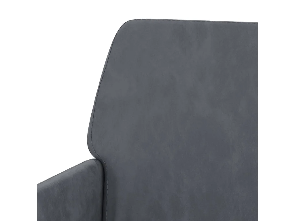 Panca Grigio Scuro 108x79x79 cm Velluto