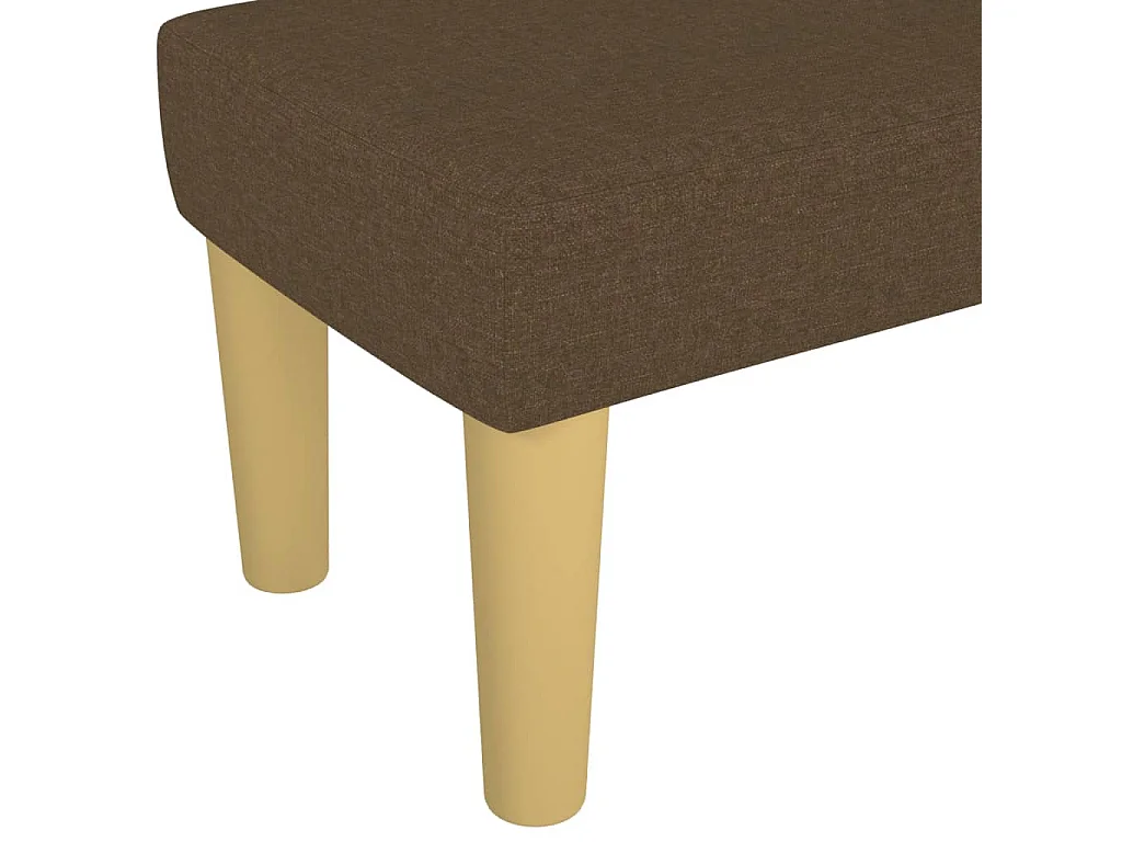 Banc Marron foncé 100x30x30 cm Tissu