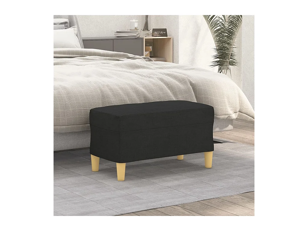 Banc Noir 70x35x41 cm Tissu
