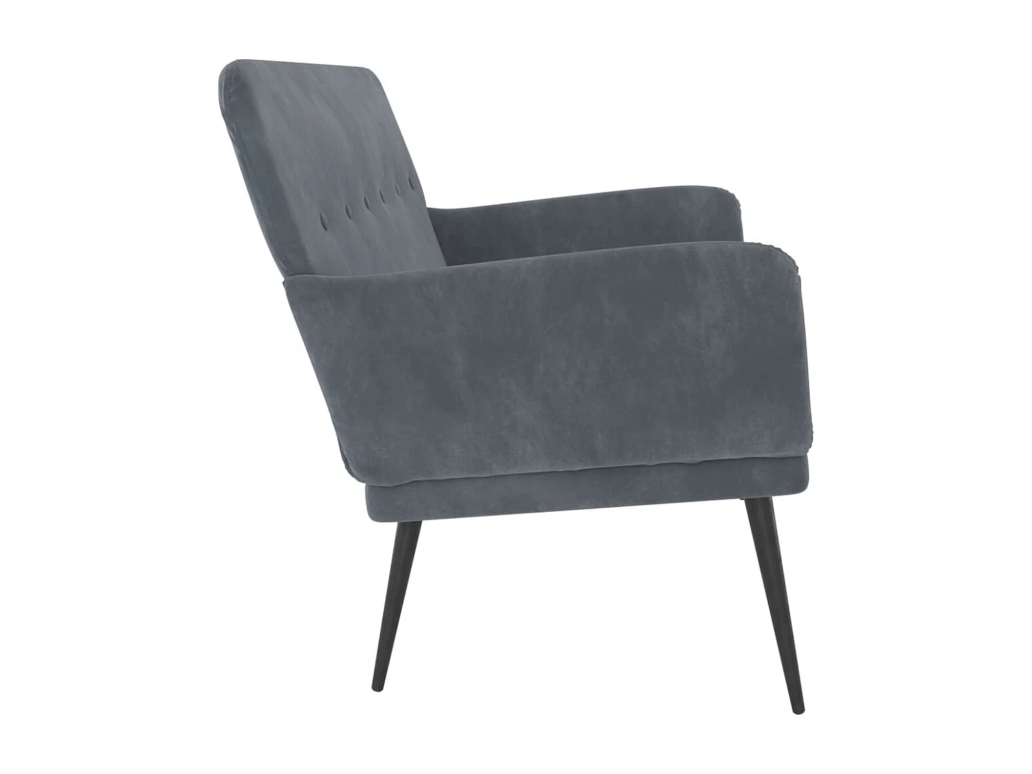 Banc Gris foncé 108x79x79 cm Velours