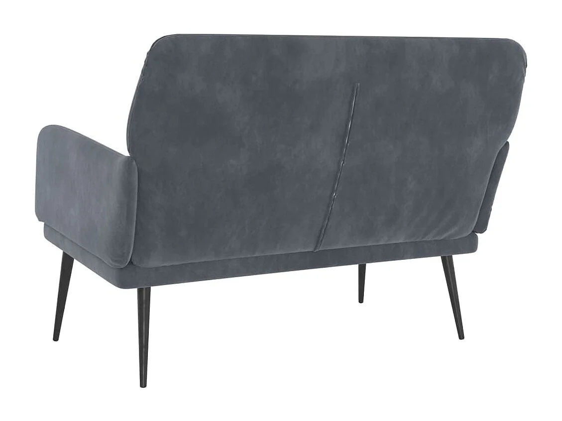 Banc Gris foncé 108x79x79 cm Velours