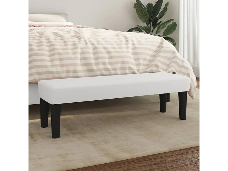 Banco Blanco 100x30x30 cm Polipiel