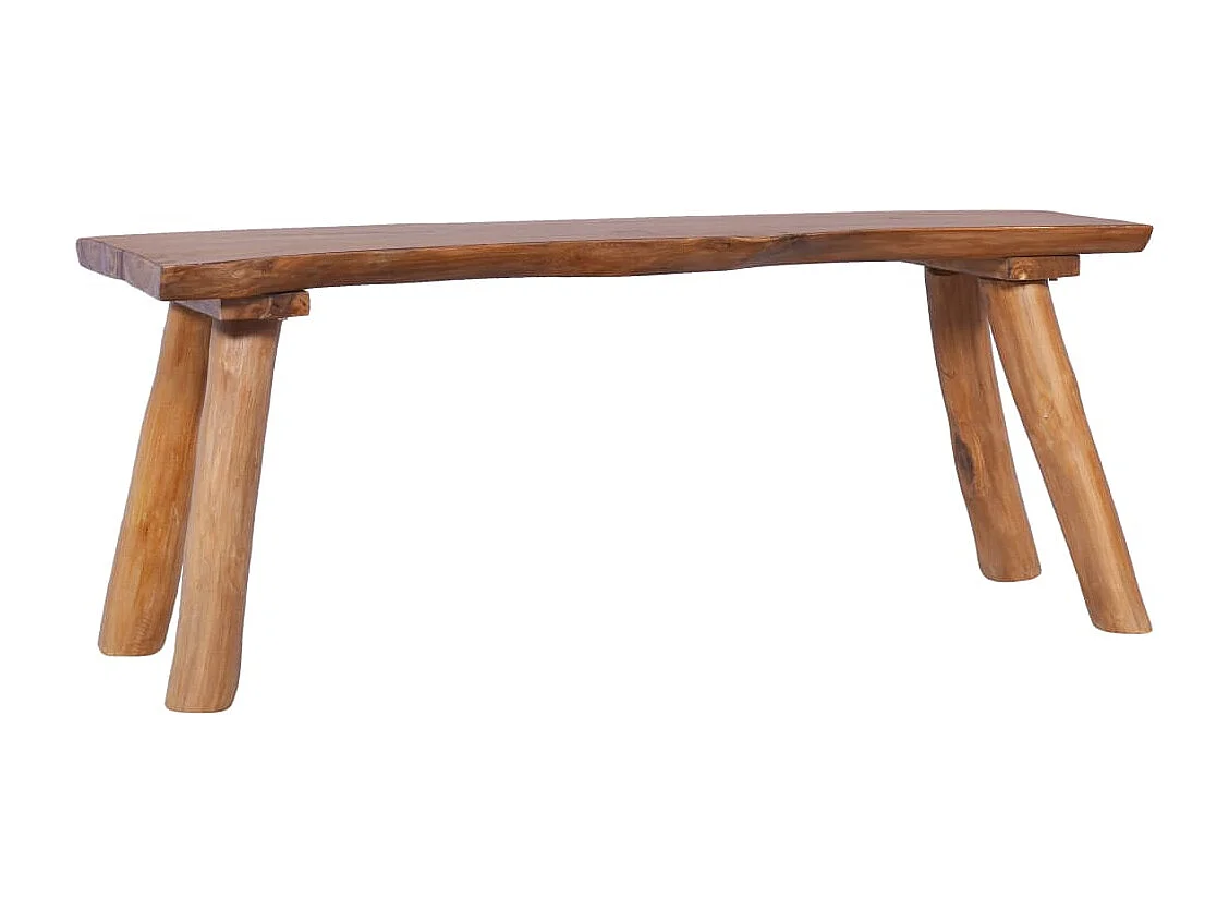 Banco de jardín 120 cm Madera maciza de teca