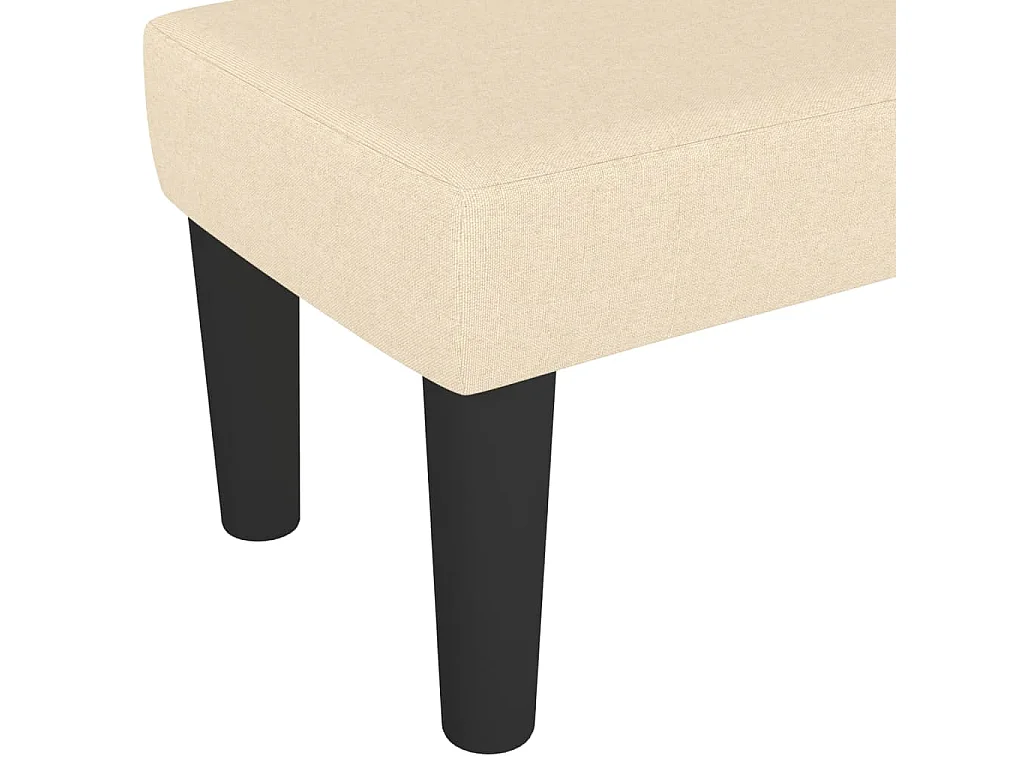 Banc Crème 100x30x30 cm Tissu