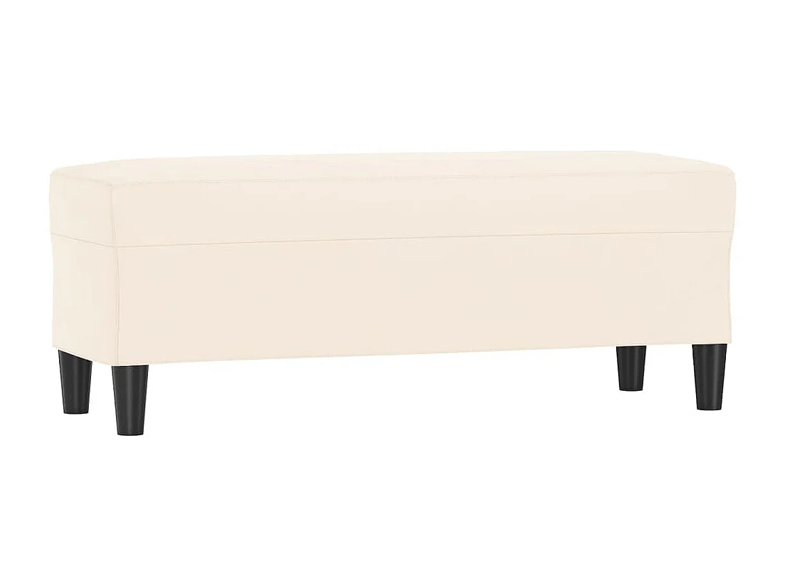 Banc Crème 100x35x41 cm Velours