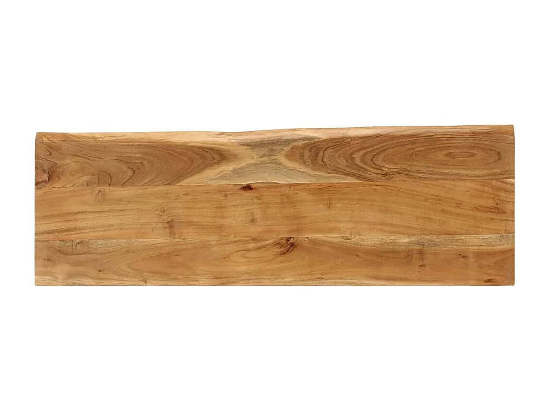 Banc avec bord vivant 105 cm bois d'acacia massif