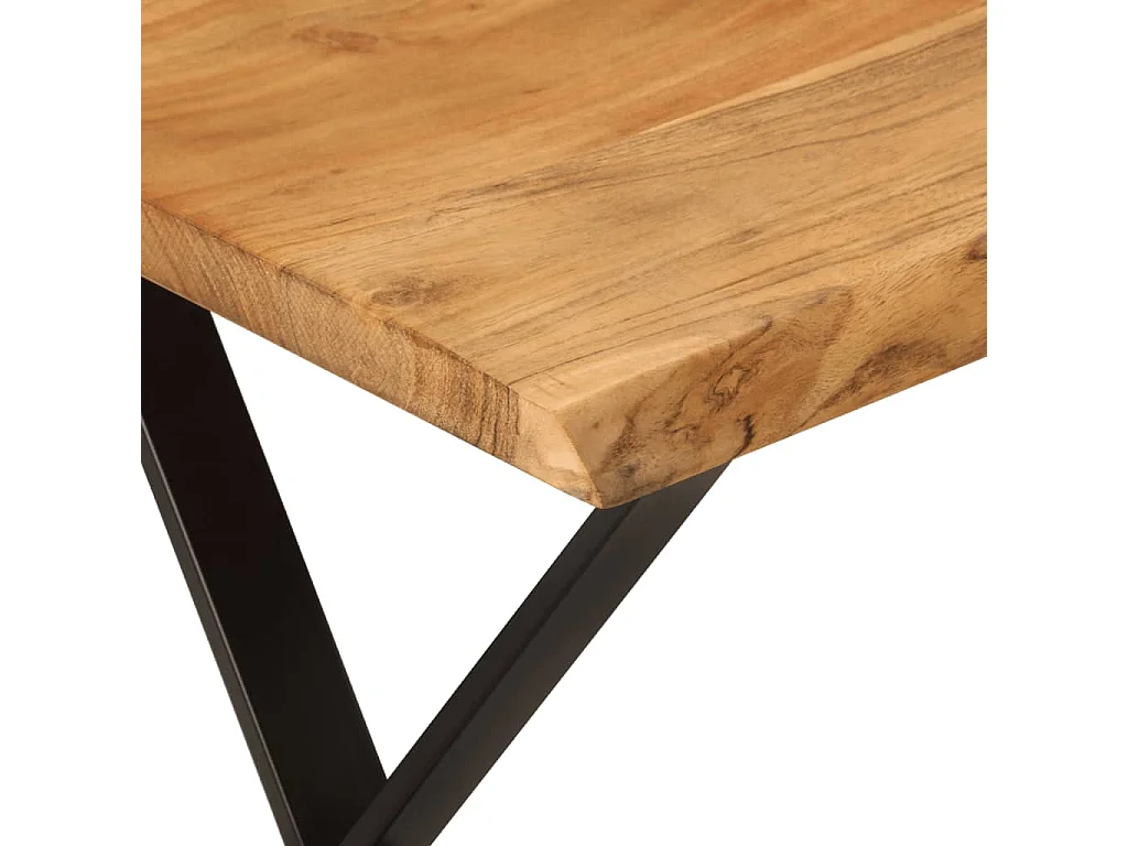 Banc avec bord vivant 105 cm bois d'acacia massif