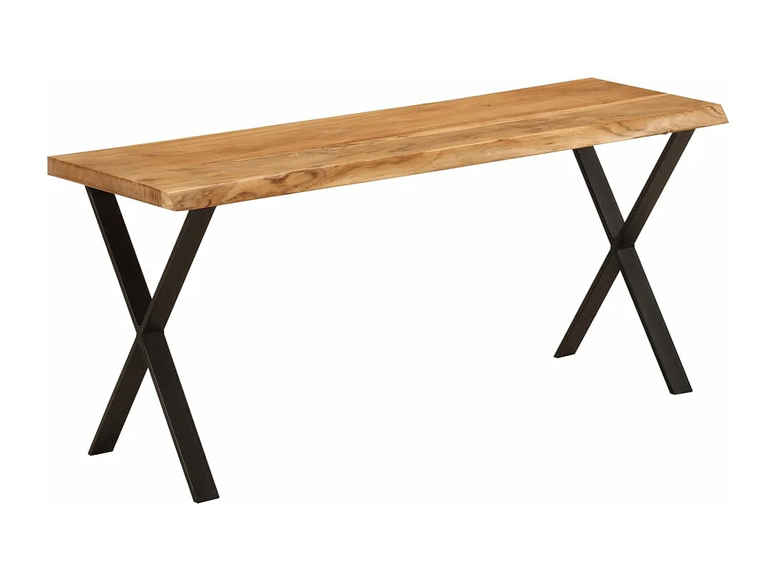 Banc avec bord vivant 105 cm bois d'acacia massif