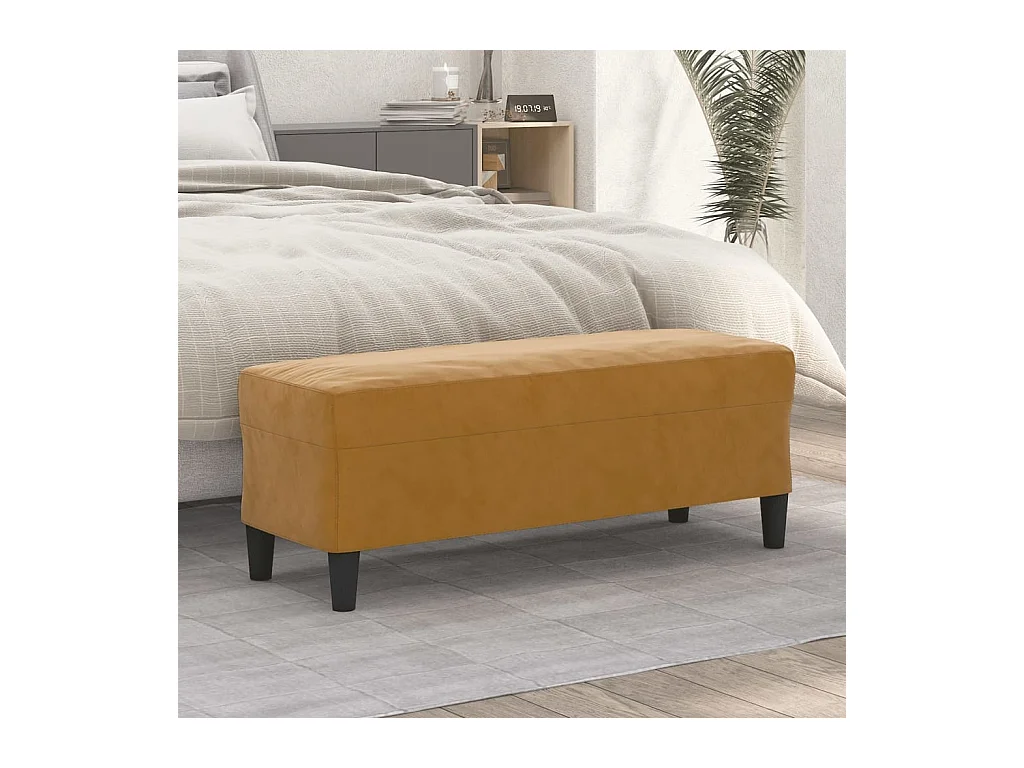 Banc Marron 100x35x41 cm Velours