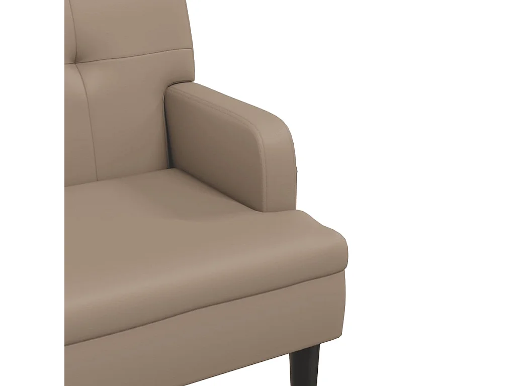 Panca con schienale cappuccino 112x65,5x75 cm ecopelle