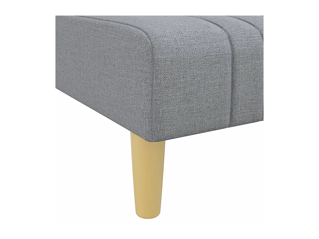 Chaise longue gris clair tissu