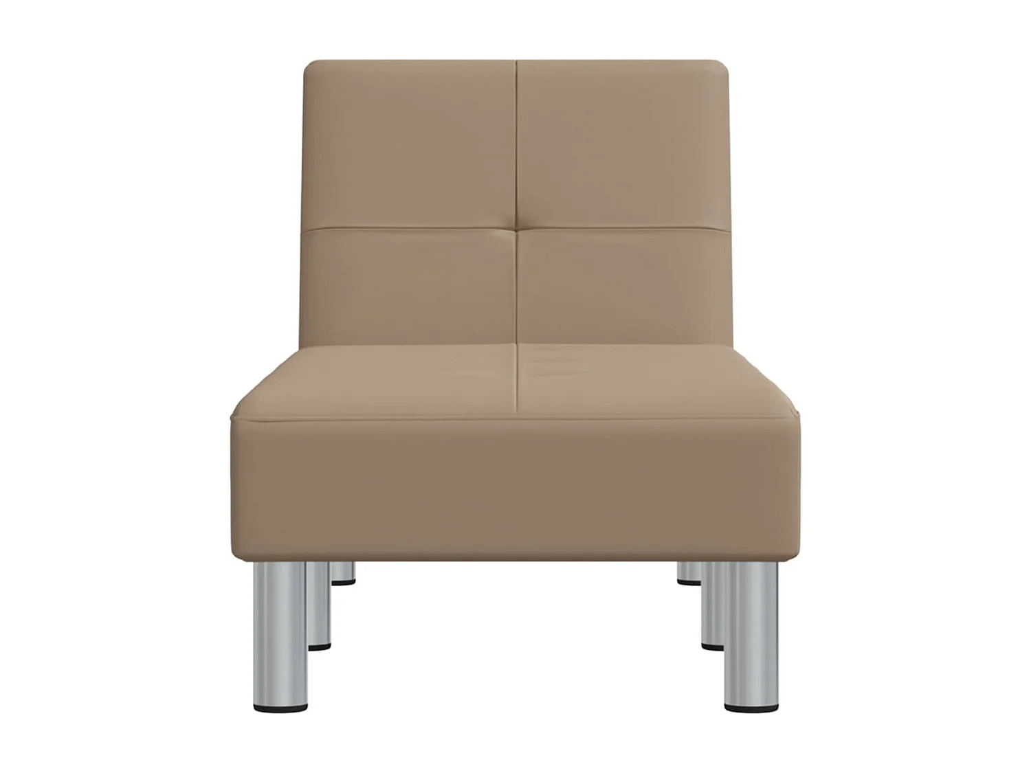 Espreguiçadeira cappuccino em couro sintético