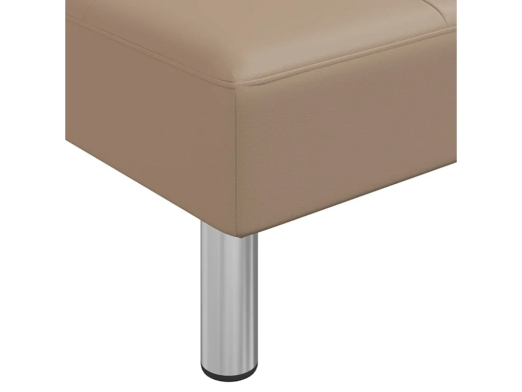 Espreguiçadeira cappuccino em couro sintético