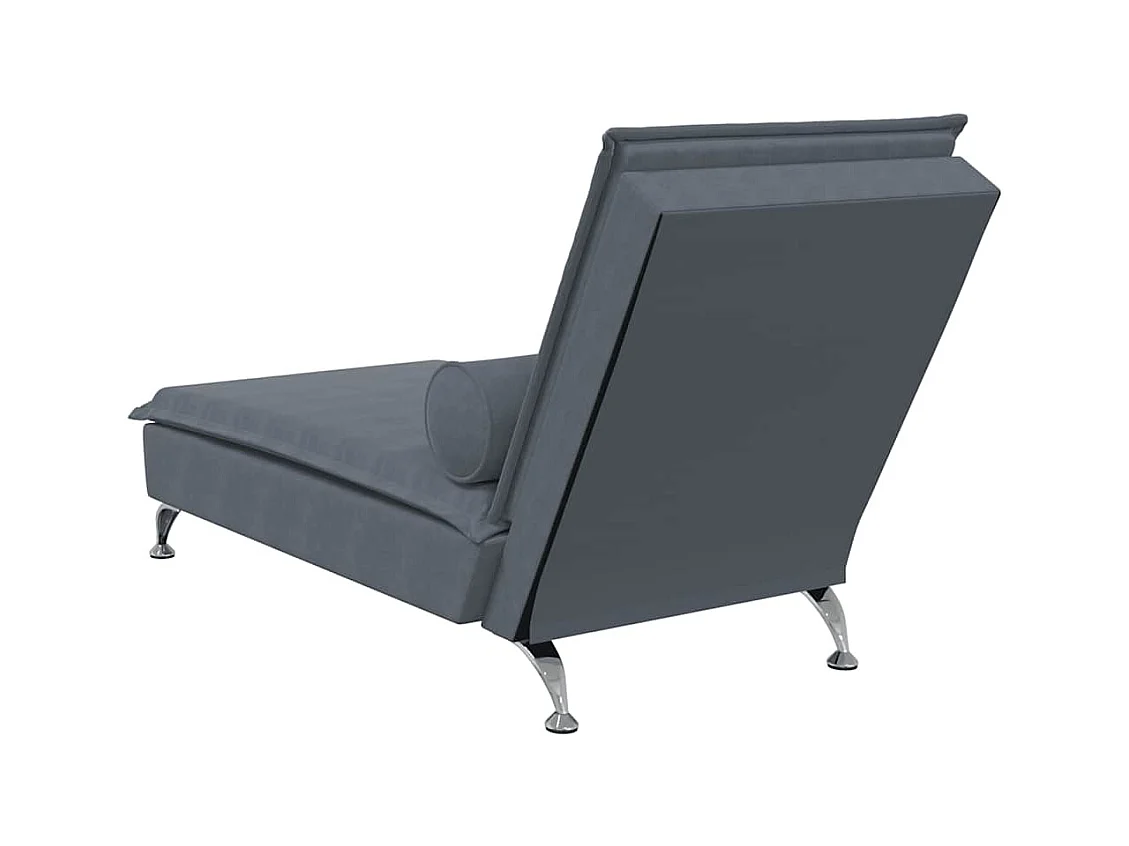 Massagefauteuil met donkergrijs fluwelen kussen