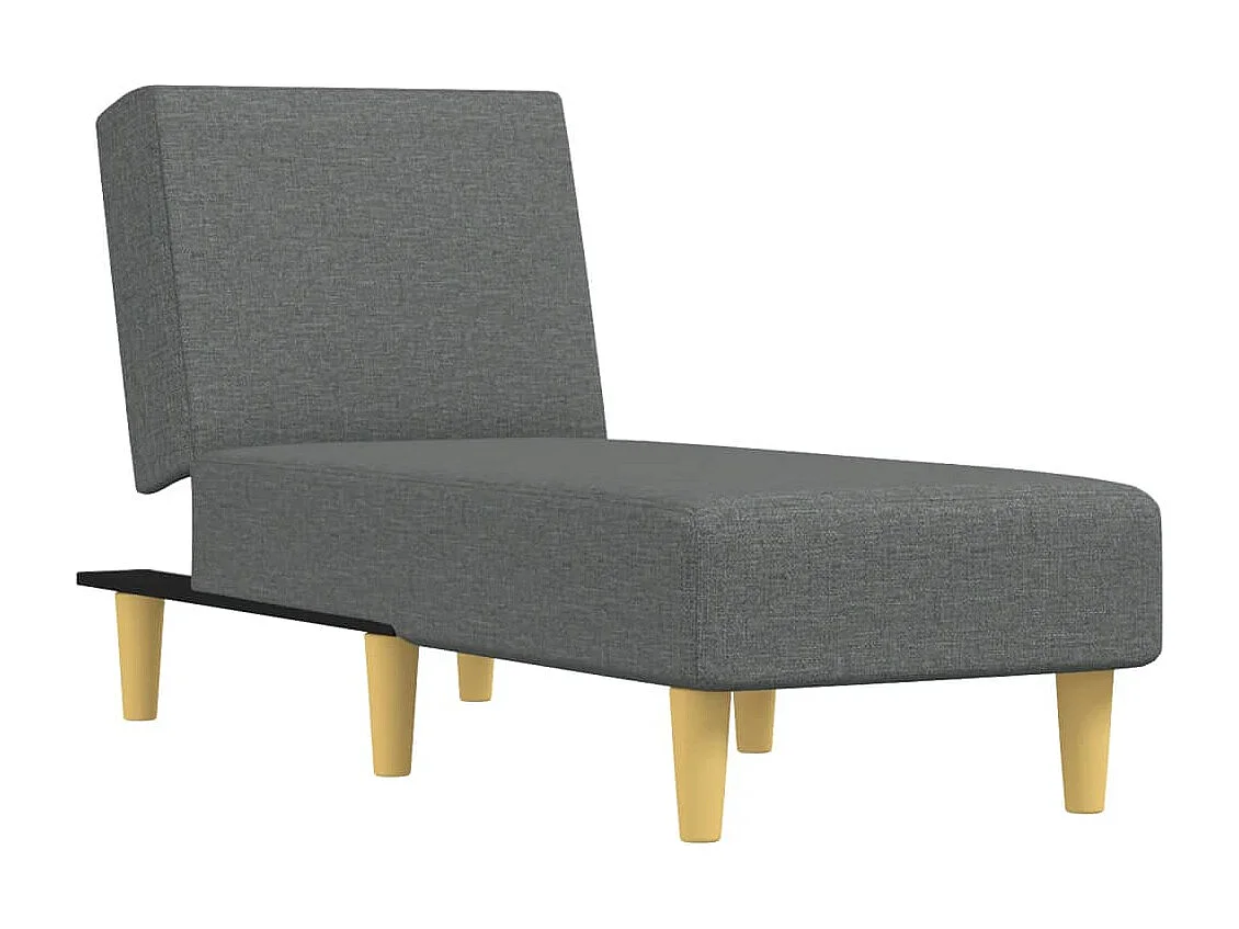 Poltrona lounge in tessuto grigio scuro