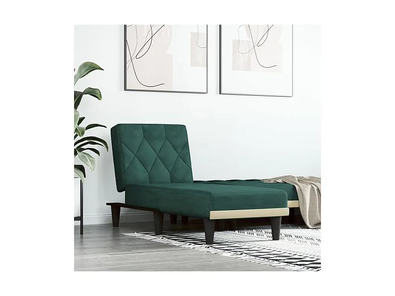 Donkergroene fluwelen fauteuil