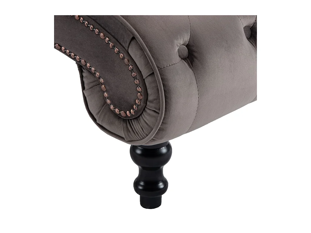 Chaise longue Velours Gris