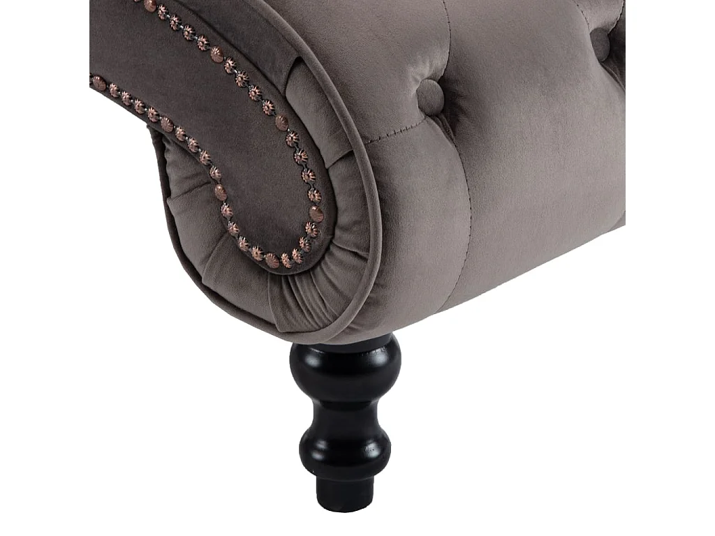 Chaise longue Velours Gris