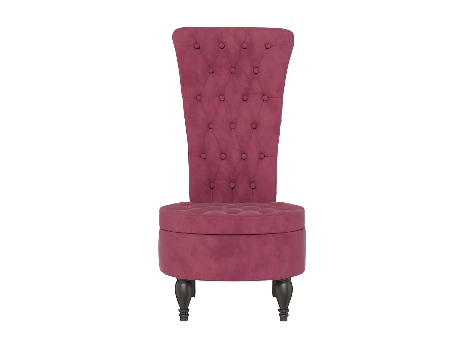 Design de botão de cadeira com encosto alto vermelho Borgonha