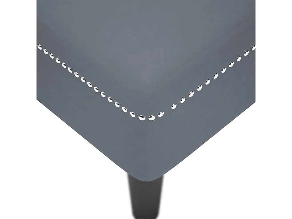 Sillón largo y cojín y reposabrazos derecho terciopelo gris oscuro.