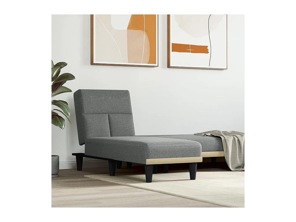 Poltrona lounge in tessuto grigio scuro