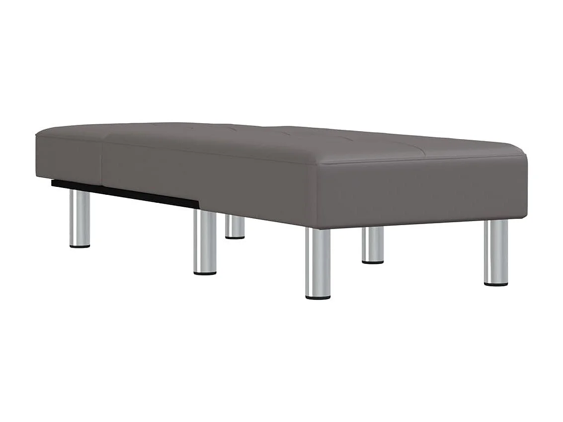 Chaise longue gris similicuir