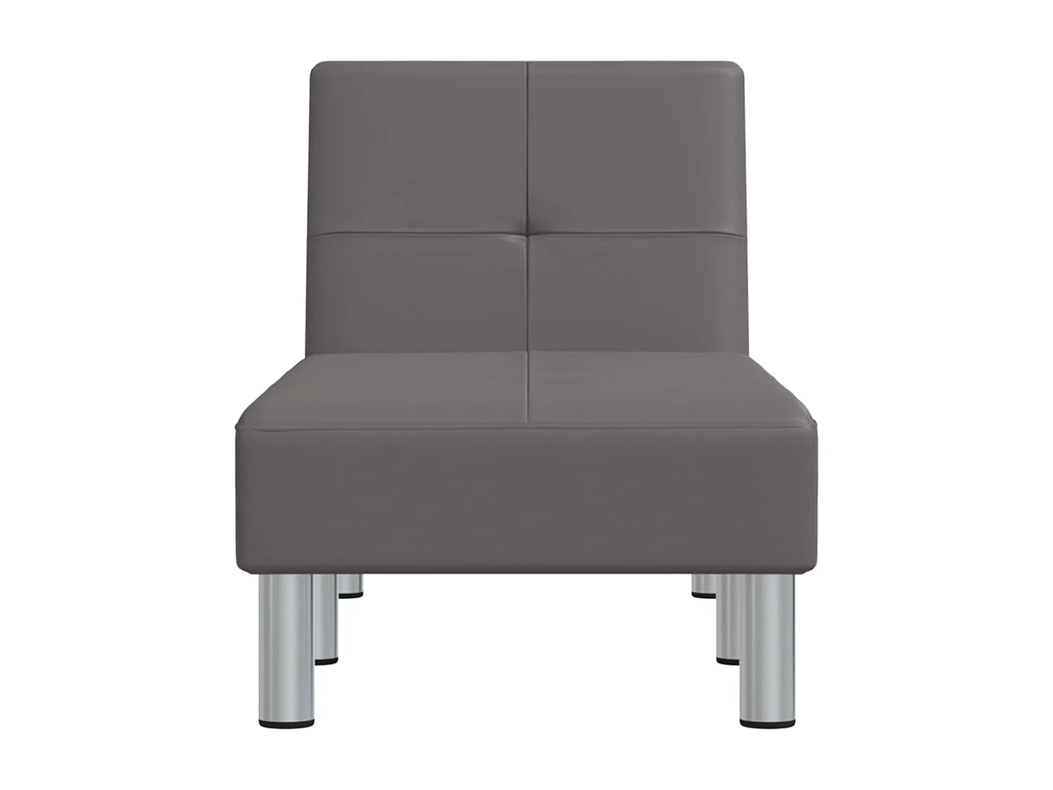 Chaise longue gris similicuir