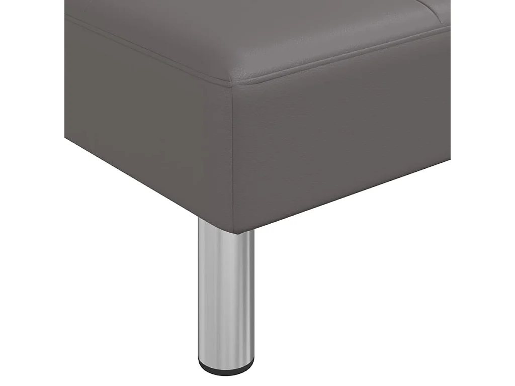 Chaise longue gris similicuir
