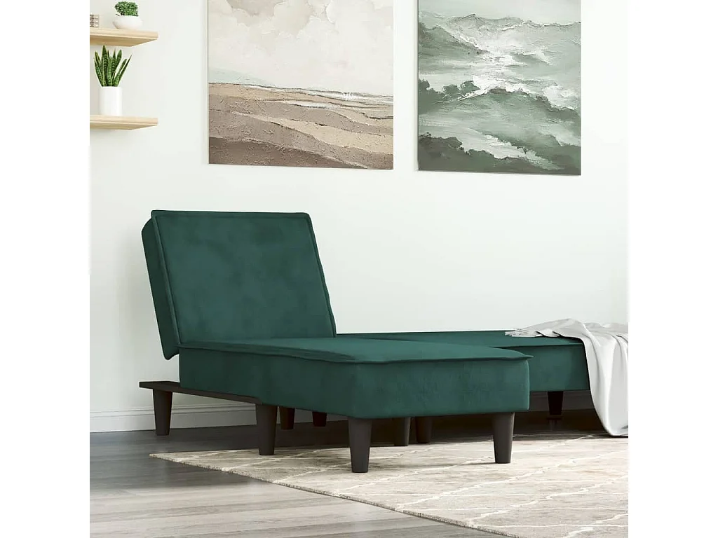 Sillón de terciopelo verde oscuro