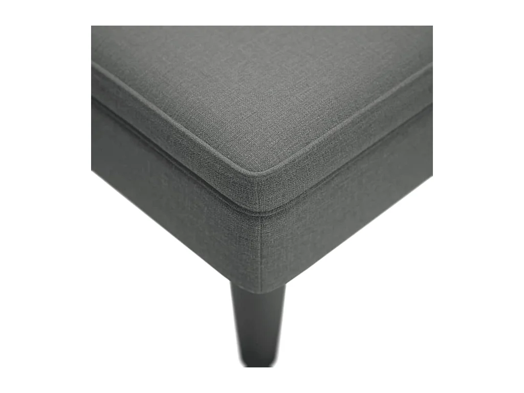 Fauteuil long avec coussin et accoudoir droit gris foncé tissu