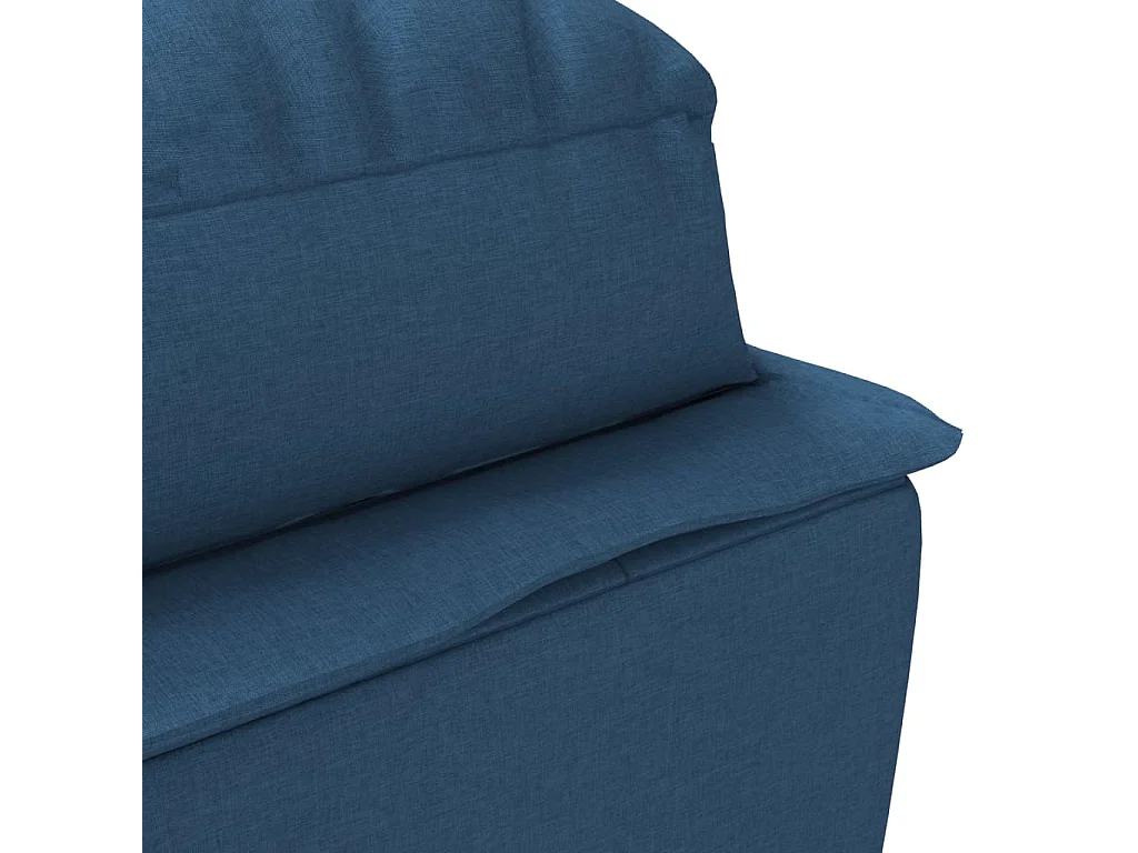 Chaise longue avec coussins bleu tissu