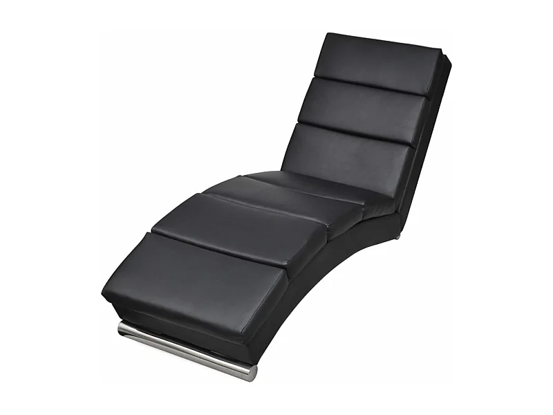 Chaise longue Noir Similicuir