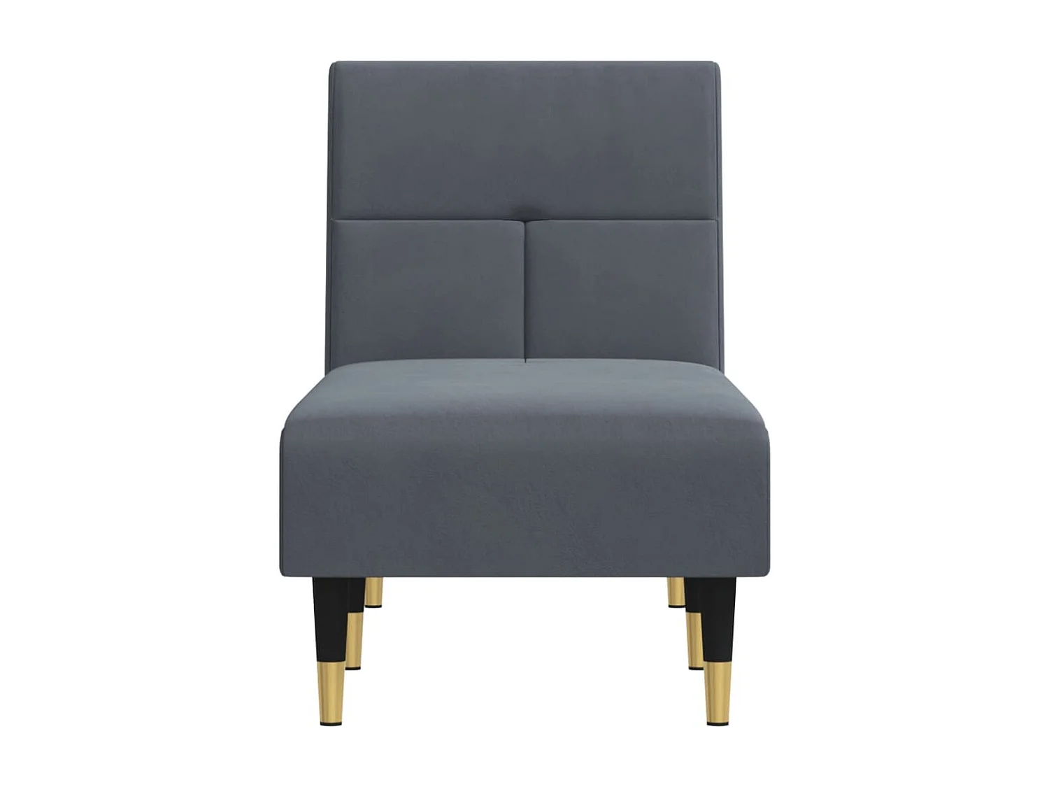 Chaise longue gris foncé velours