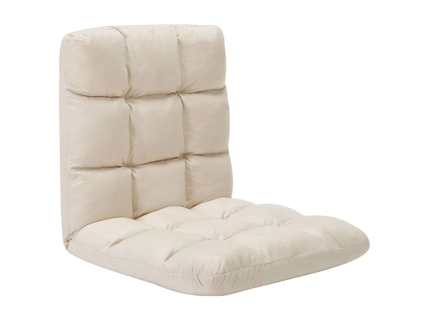 Silla de Suelo Plegable Microfibra Crema