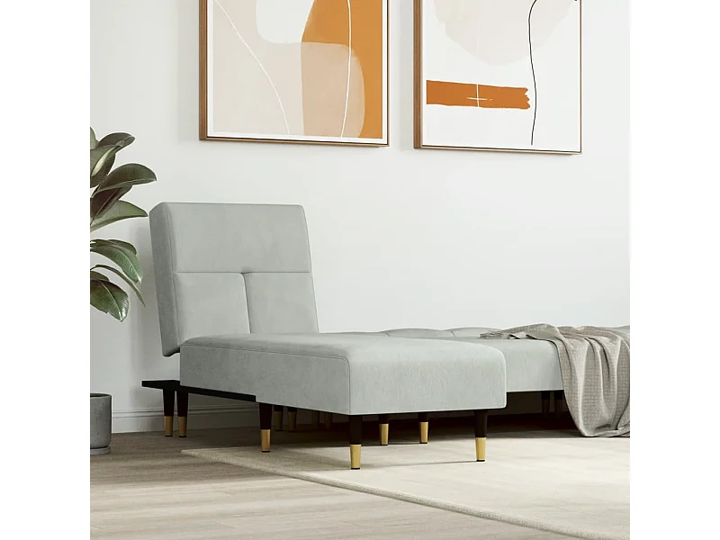 Sillón de terciopelo gris claro