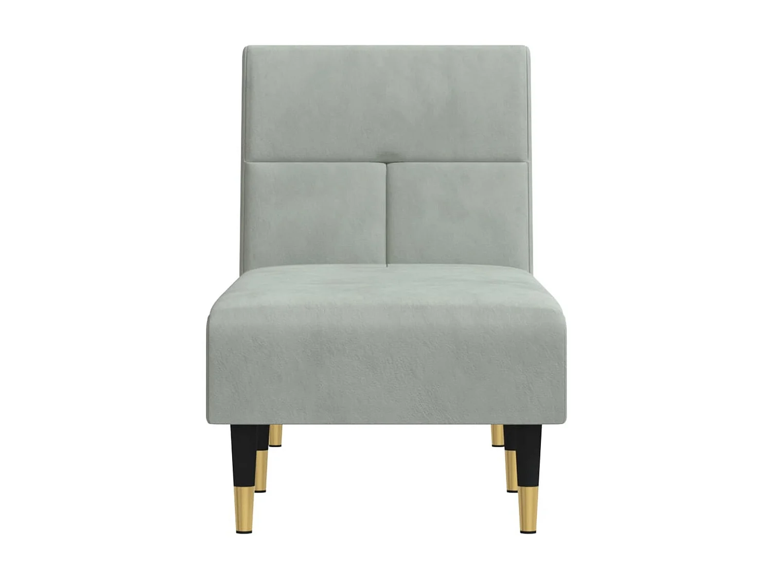 Chaise longue gris clair velours