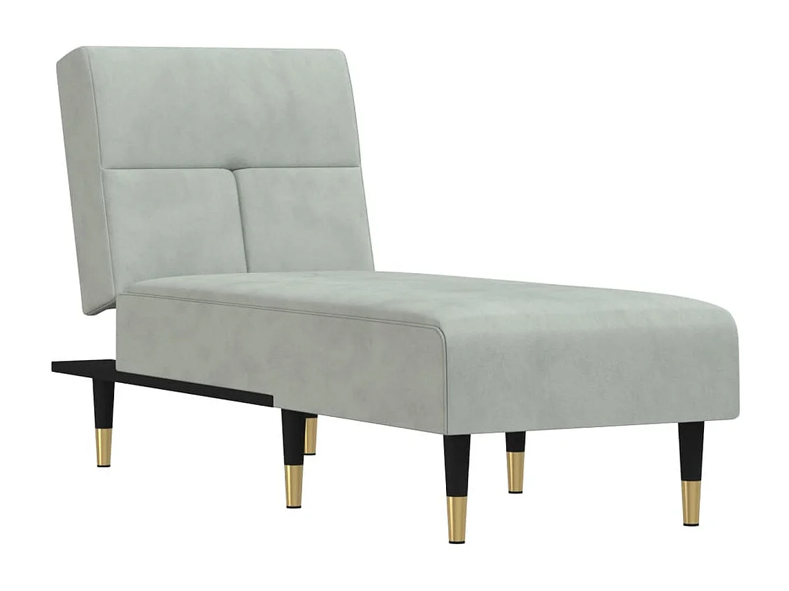 Lichtgrijze fluwelen fauteuil